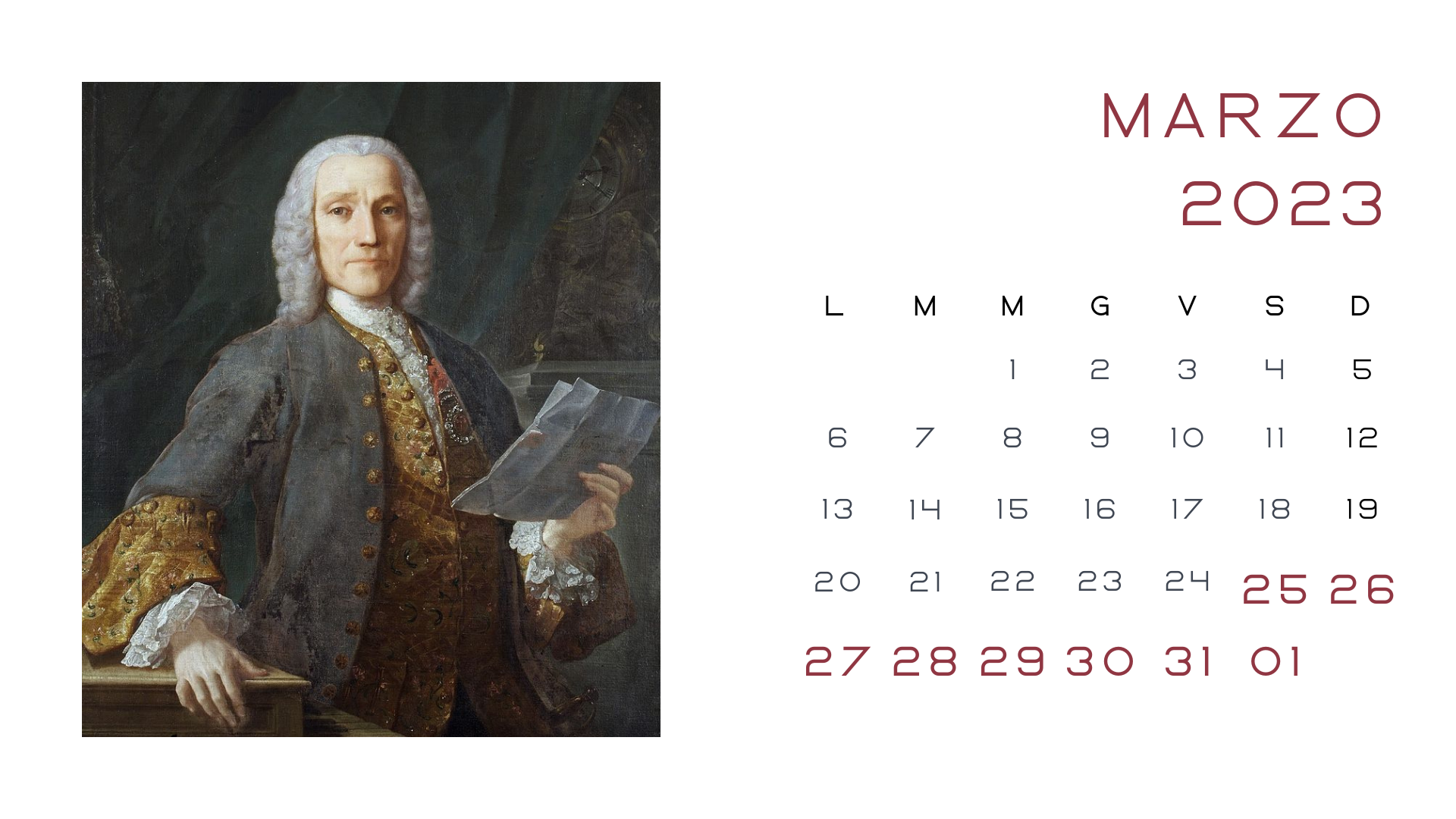 Calendario del Concorso “Domenico Scarlatti”/Calendar of the “Domenico Scarlatti” Competition